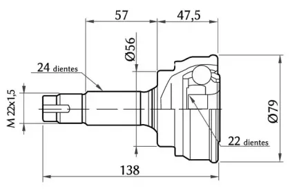 Шарнирный комплект, приводной вал KSH-KOSHIMO купить