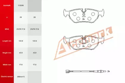 Комплект тормозных колодок, дисковый тормоз ACEMARK купить