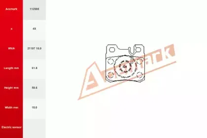 Комплект тормозных колодок, дисковый тормоз ACEMARK купить