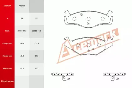 Комплект тормозных колодок, дисковый тормоз ACEMARK купить