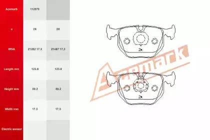 Комплект тормозных колодок, дисковый тормоз ACEMARK купить