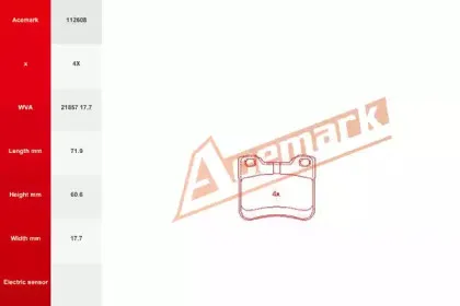 Комплект тормозных колодок, дисковый тормоз ACEMARK купить