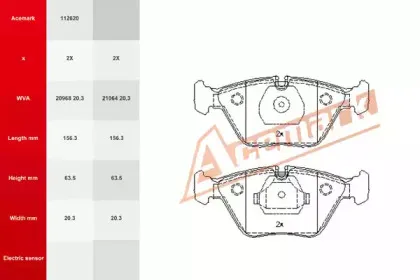 Комплект тормозных колодок, дисковый тормоз ACEMARK купить