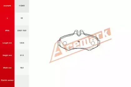 Комплект тормозных колодок, дисковый тормоз ACEMARK купить