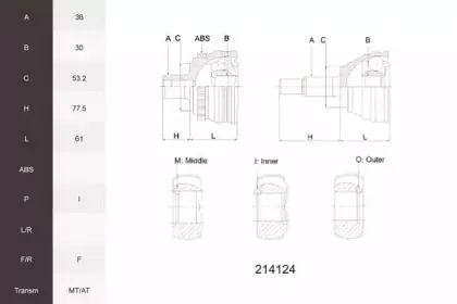 Шарнирный комплект, приводной вал ACEMARK купить