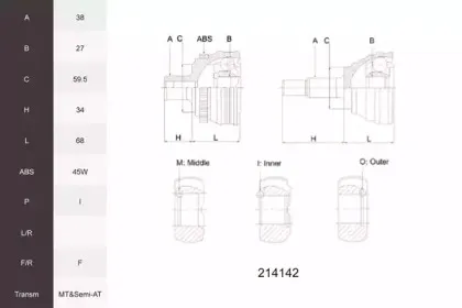 Шарнирный комплект, приводной вал ACEMARK купить