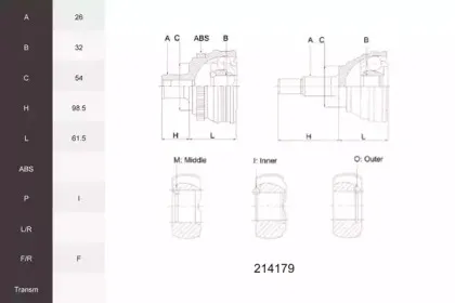Шарнирный комплект, приводной вал ACEMARK купить