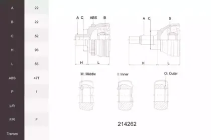 Шарнирный комплект, приводной вал ACEMARK купить