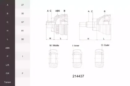 Шарнирный комплект, приводной вал ACEMARK купить