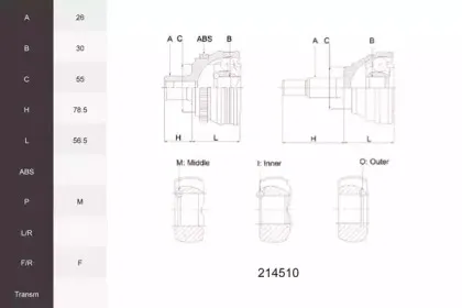 Шарнирный комплект, приводной вал ACEMARK купить