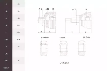 Шарнирный комплект, приводной вал ACEMARK купить