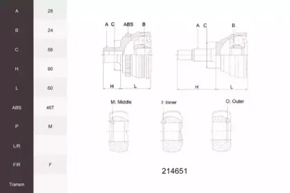 Шарнирный комплект, приводной вал ACEMARK купить