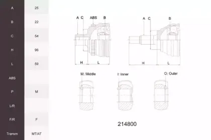 Шарнирный комплект, приводной вал ACEMARK купить