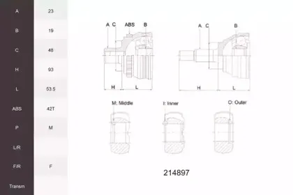 Шарнирный комплект, приводной вал ACEMARK купить