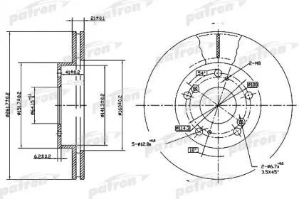 Тормозной диск PATRON купить