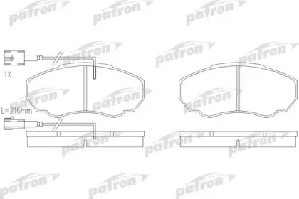Комплект тормозных колодок, дисковый тормоз PATRON купить