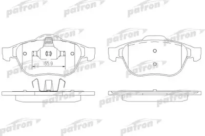 Комплект тормозных колодок, дисковый тормоз PATRON купить