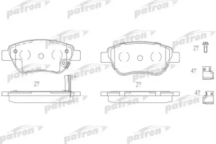 Комплект тормозных колодок, дисковый тормоз PATRON купить