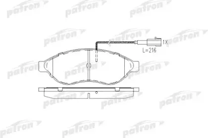 Комплект тормозных колодок, дисковый тормоз PATRON купить