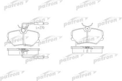 Комплект тормозных колодок, дисковый тормоз PATRON купить