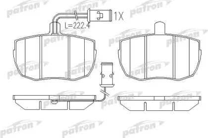 Комплект тормозных колодок, дисковый тормоз PATRON купить