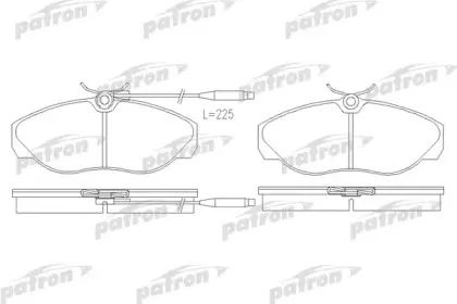 Комплект тормозных колодок, дисковый тормоз PATRON купить