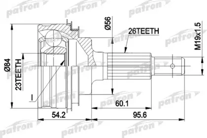 Шарнирный комплект, приводной вал PATRON купить