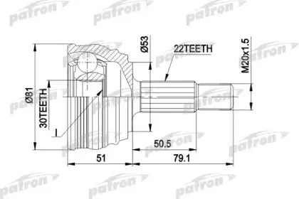 Шарнирный комплект, приводной вал PATRON купить