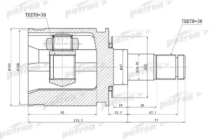 Шарнирный комплект, приводной вал PATRON купить