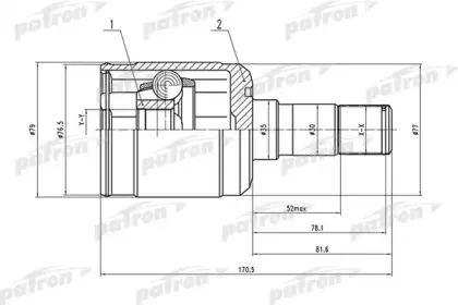 Шарнирный комплект, приводной вал PATRON купить