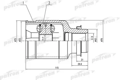 Шарнирный комплект, приводной вал PATRON купить