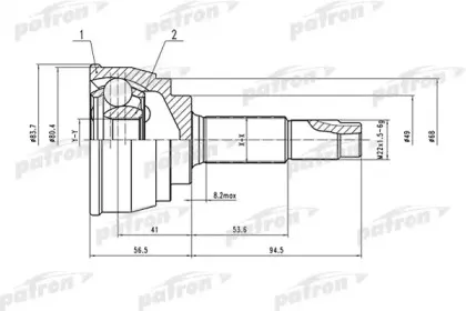 Шарнирный комплект, приводной вал PATRON купить