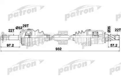 Приводной вал PATRON купить