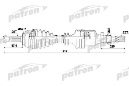 Приводной вал PATRON купить