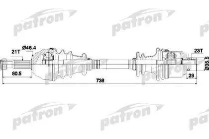 Приводной вал PATRON купить