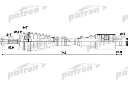 Приводной вал PATRON купить