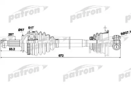 Приводной вал PATRON купить