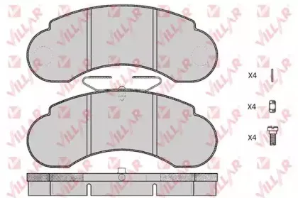 Комплект тормозных колодок, дисковый тормоз VILLAR купить