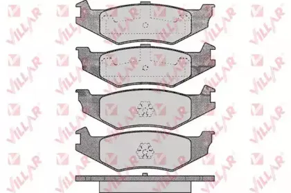 Комплект тормозных колодок, дисковый тормоз VILLAR купить