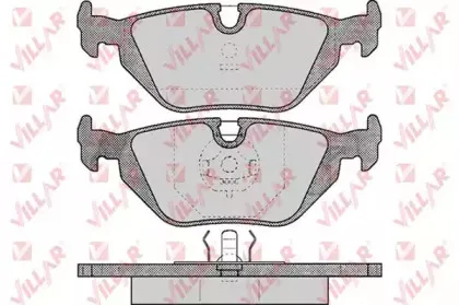 Комплект тормозных колодок, дисковый тормоз VILLAR купить
