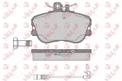 Комплект тормозных колодок, дисковый тормоз VILLAR купить