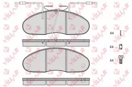 Комплект тормозных колодок, дисковый тормоз VILLAR купить