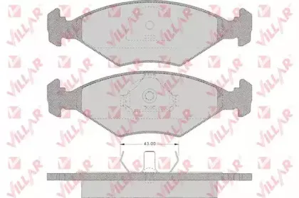 Комплект тормозных колодок, дисковый тормоз VILLAR купить