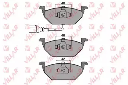 Комплект тормозных колодок, дисковый тормоз VILLAR купить