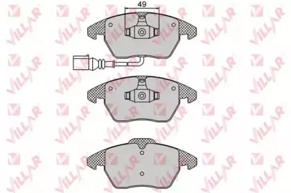 Комплект тормозных колодок, дисковый тормоз VILLAR купить