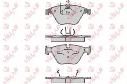 Комплект тормозных колодок, дисковый тормоз VILLAR купить