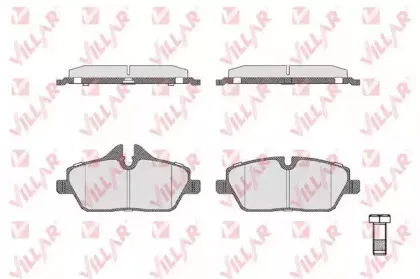 Комплект тормозных колодок, дисковый тормоз VILLAR купить
