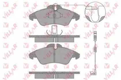 Комплект тормозных колодок, дисковый тормоз VILLAR купить