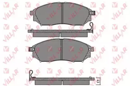 Комплект тормозных колодок, дисковый тормоз VILLAR купить