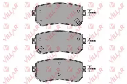 Комплект тормозных колодок, дисковый тормоз VILLAR купить